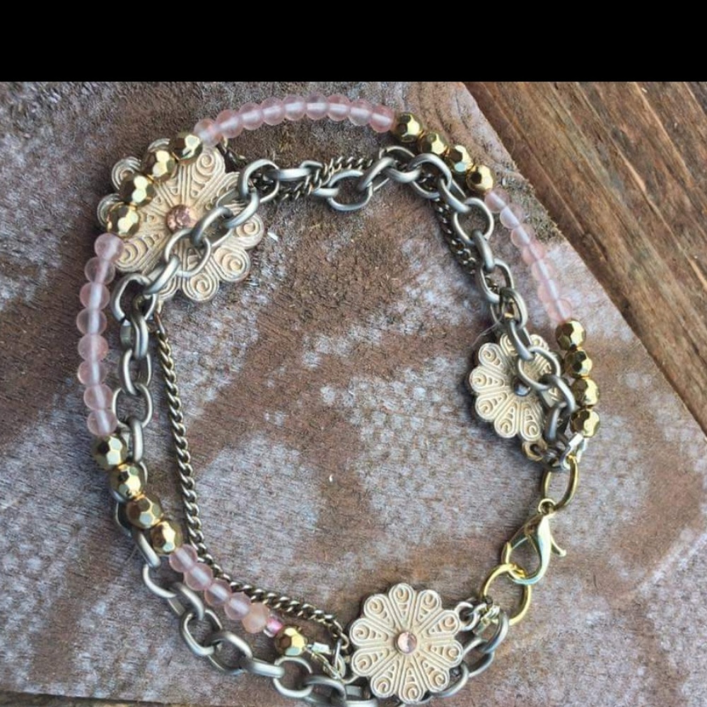 Handmade flower bracelet
